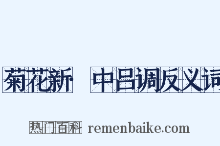 菊花新·中吕调反义词是什么意思的图片